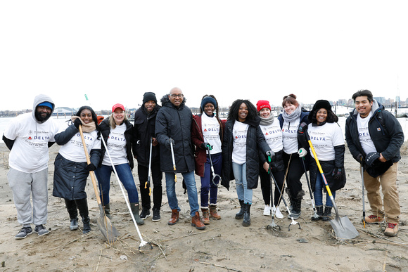 Delta Airlines MLK Jr. Day of Service with Queens Borough President, Donovan Richards on the Flushing Bay Promenade, World's Fair Marina - January 15th, 2024